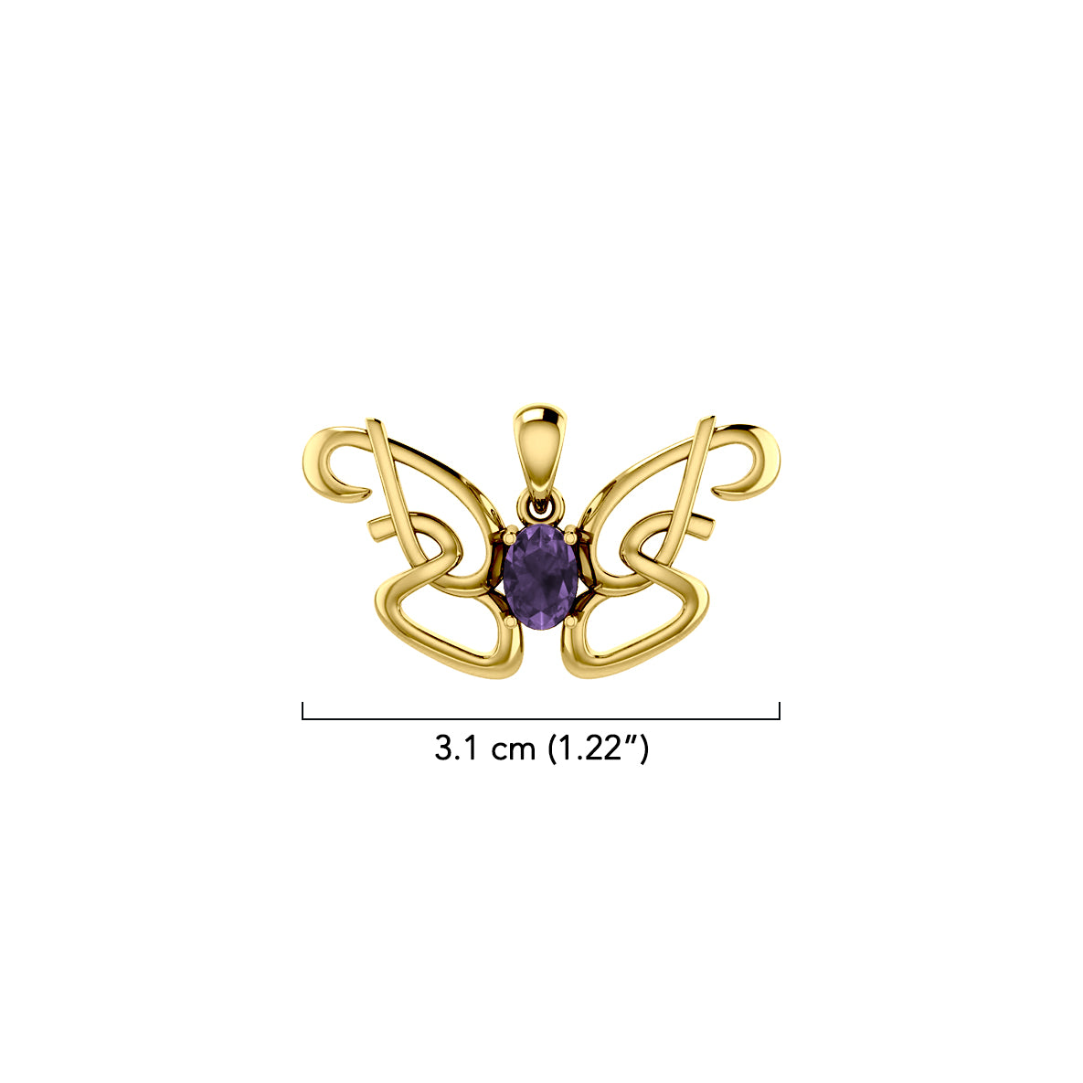Peter Stone Identity Butterfly Solid Gold Pendant with Gemstone GPD6428