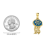 Jellyfish Solid Gold Pendant GPD6436