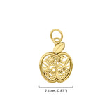 Celtic Spiritual Fruit Apple with Tree of Life Solid Gold Charm GPD6445