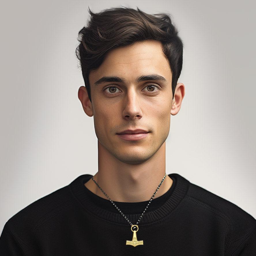 Thor’s Hammer, a powerful amulet ~ 14 Karat Solid Gold Pendant GPD677 - Jewelry