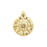 Wander through my compass Solid Yellow Gold Pendant and gemstone GPD683