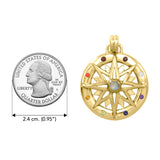 Wander through my compass Solid Yellow Gold Pendant and gemstone GPD683
