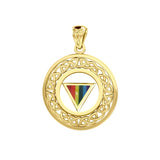 Celtic Knot LGBTQ Pride Solid Gold Pendant GPD729 - Jewelry