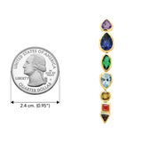 Solid Yellow Gold Chakra with Gems Pendant GPD859