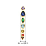 Solid Yellow Gold Chakra with Gems Pendant GPD859