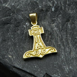 Unleash Your Inner Strength: Thor's Hammer Solid Gold Pendant - GPD864 | Embrace the Power of the Mighty Norse God - Jewelry