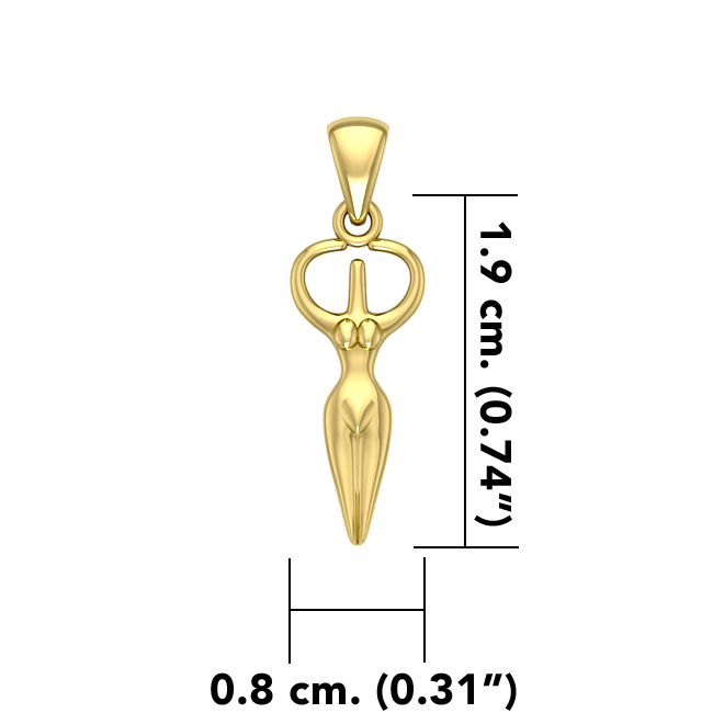 Embrace the Divine Feminine: Nile River Goddess Solid Gold Pendant - GPD982 | Awaken the Power of the Sacred Feminine - Jewelry