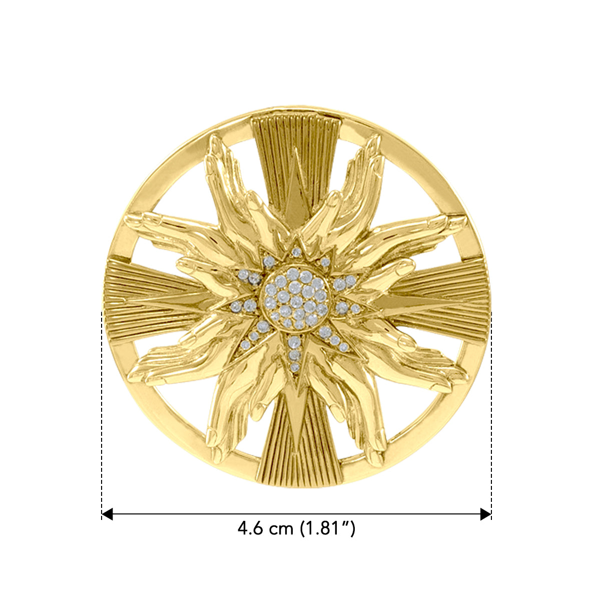 Inspired by Dali Solid Yellow Gold Pendant GPD998