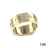 Steve Miller Inanna or Ishtar Goddess Yellow Gold Spinner Ring GRI2159 - Jewelry