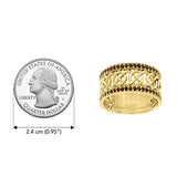 Celtic Knot Gemstone Solid Yellow Gold Ring GRI1435