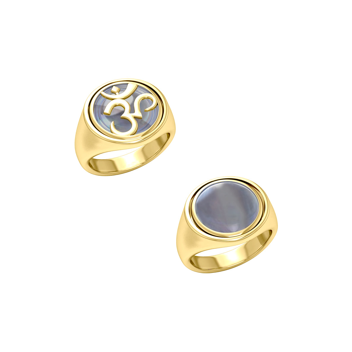Om Flip Solid Yellow Gold Ring GRI162