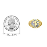 Om Flip Solid Yellow Gold Ring GRI162