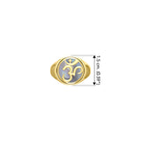 Om Flip Solid Yellow Gold Ring GRI162
