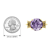 Sacred Hexagon Solid Yellow Gold Cocktail Ring GRI1697