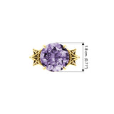 Sacred Hexagon Solid Yellow Gold Cocktail Ring GRI1697