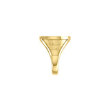 Horseshoe with Lucky Number Snake Solid Yellow Gold Ring GRI1756