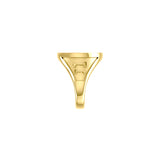 Horseshoe with Lucky Number Snake Solid Yellow Gold Ring GRI1756