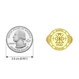 Sigil of the Archangel Raziel Solid Yellow Gold Ring GRI1762