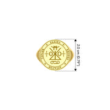 Sigil of the Archangel Raziel Solid Yellow Gold Ring GRI1762