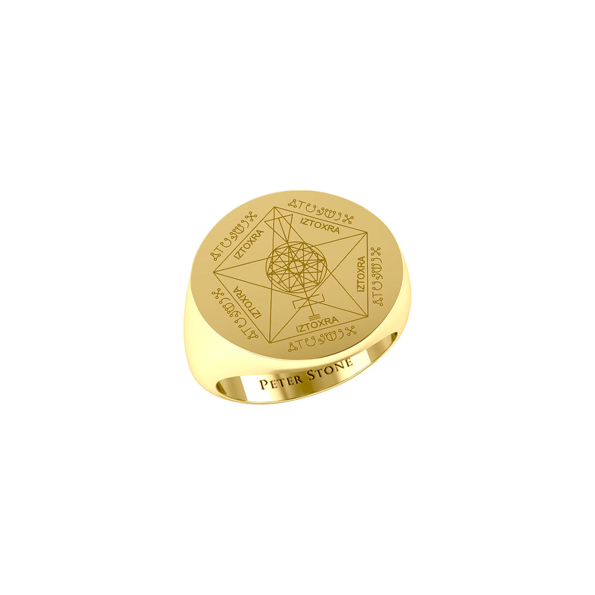 Highest Sigil Solid Yellow Gold Ring GRI1893