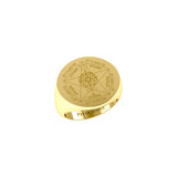 Highest Sigil Solid Yellow Gold Ring GRI1893