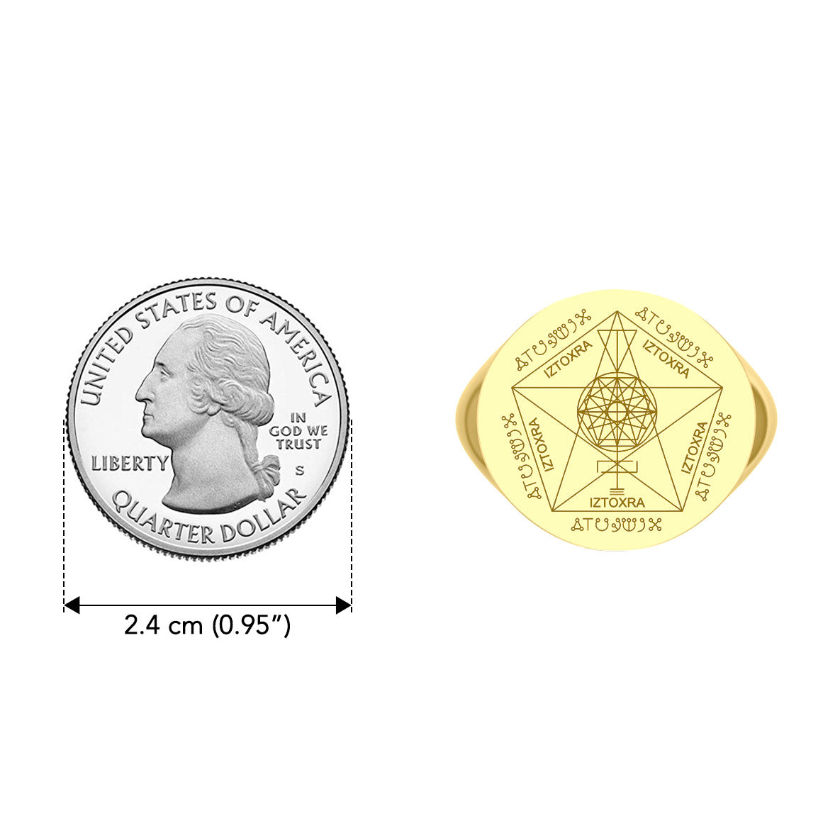 Highest Sigil Solid Yellow Gold Ring GRI1893