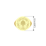 Highest Sigil Solid Yellow Gold Ring GRI1893