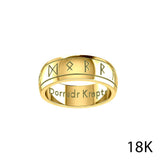 Steve Miller Runic Solid Yellow Gold Spinner Ring GRI2194 - Jewelry