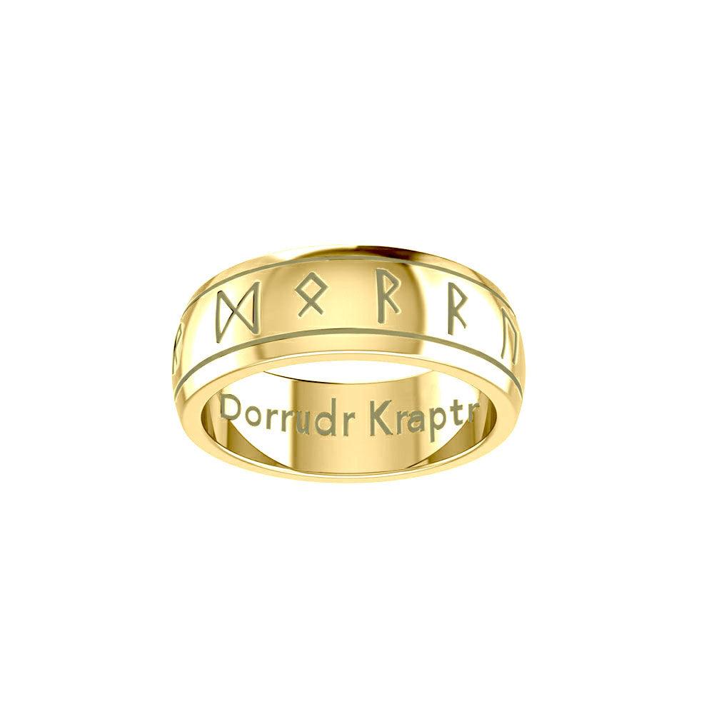 Steve Miller Runic Solid Yellow Gold Spinner Ring GRI2194 - Jewelry
