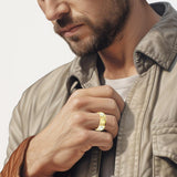 Steve Miller Runic Solid Yellow Gold Spinner Ring GRI2194 - Jewelry