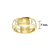 Steve Miller Runic Solid Yellow Gold Spinner Ring GRI2194 - Jewelry