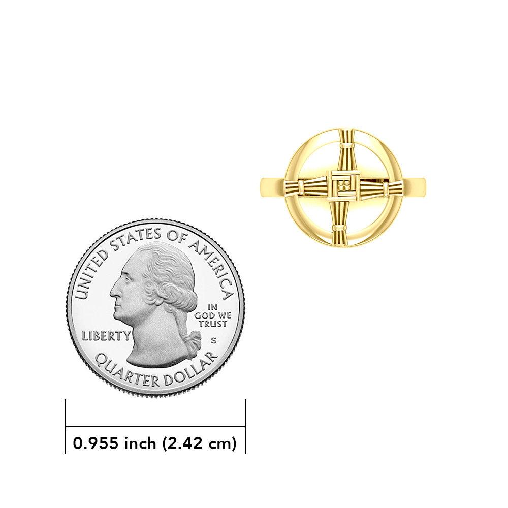Saint Brigids Cross 14K Gold Ring GRI2293 - Jewelry