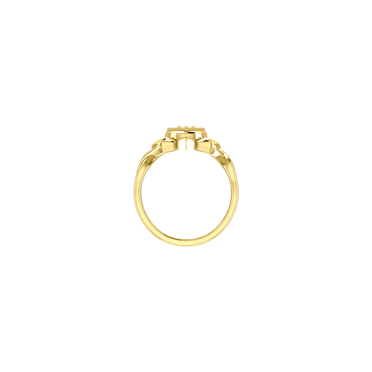 Manipura Solar Plexus Chakra with Celtic Designs Solid Yellow Gold Ring GRI2338
