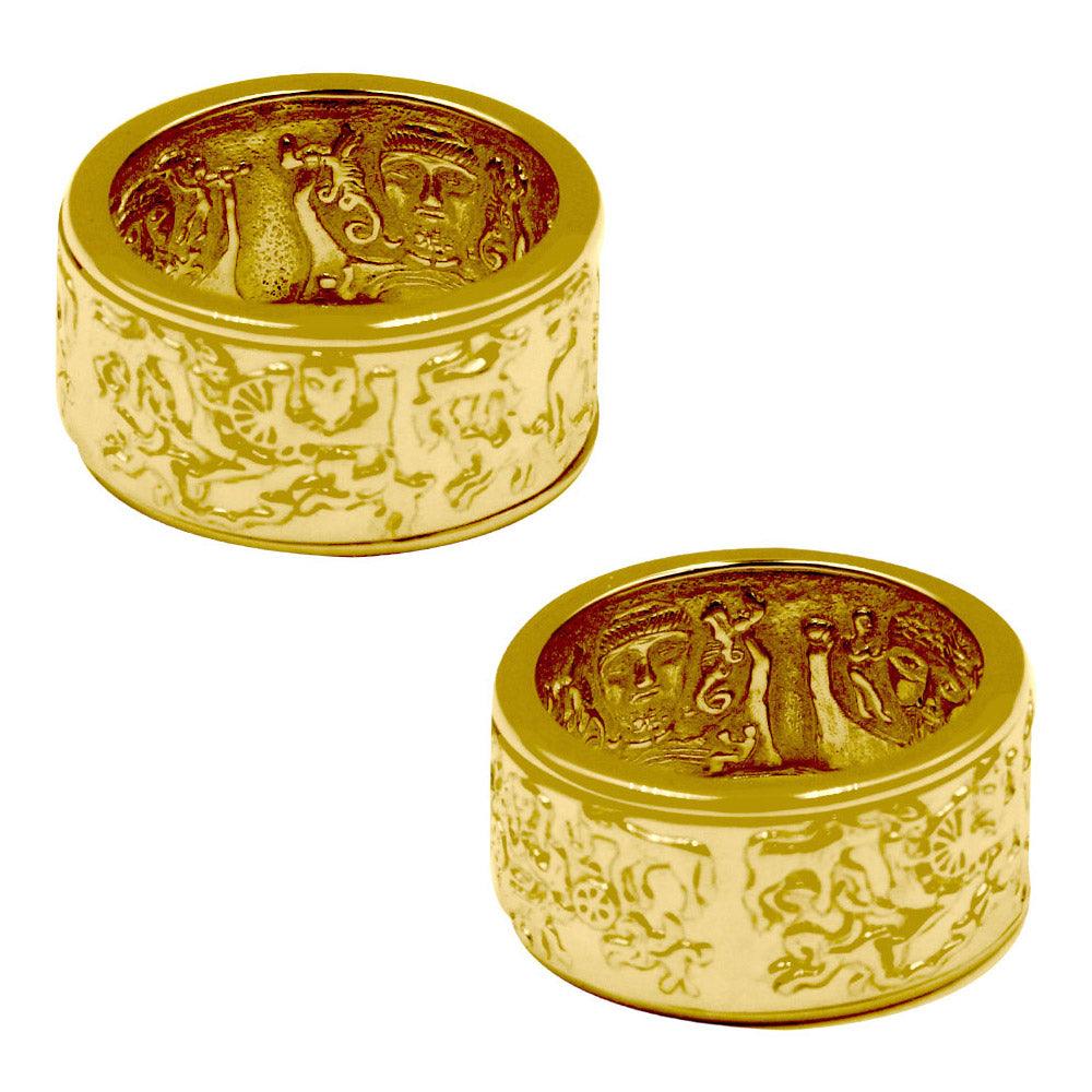 The Steve Miller Cernunnos Solid Yellow Gold Spinner Ring GRI2387 - Jewelry