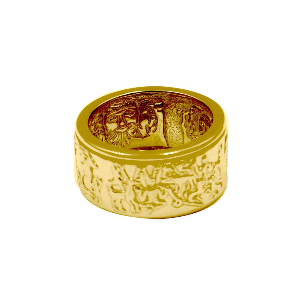 The Steve Miller Cernunnos Solid Yellow Gold Spinner Ring GRI2387 - Jewelry