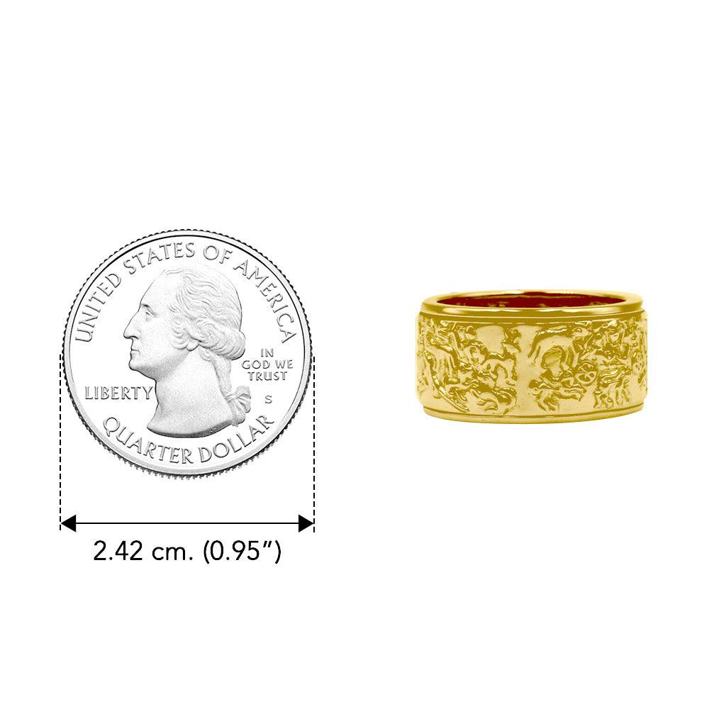 The Steve Miller Cernunnos Solid Yellow Gold Spinner Ring GRI2387 - Jewelry