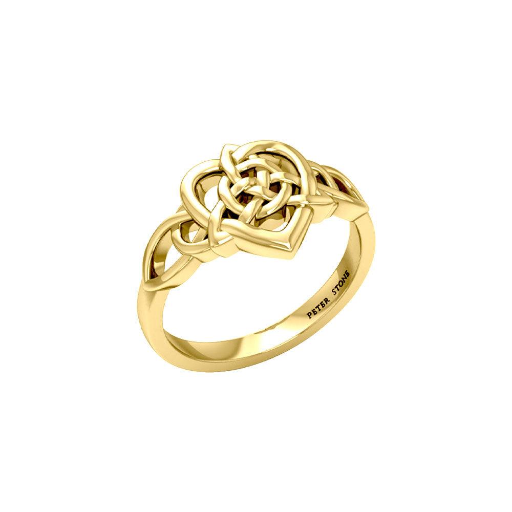 Triquetra in Heart Solid Gold Ring GRI2389 - Jewelry