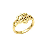 Triquetra in Heart Solid Gold Ring GRI2389
