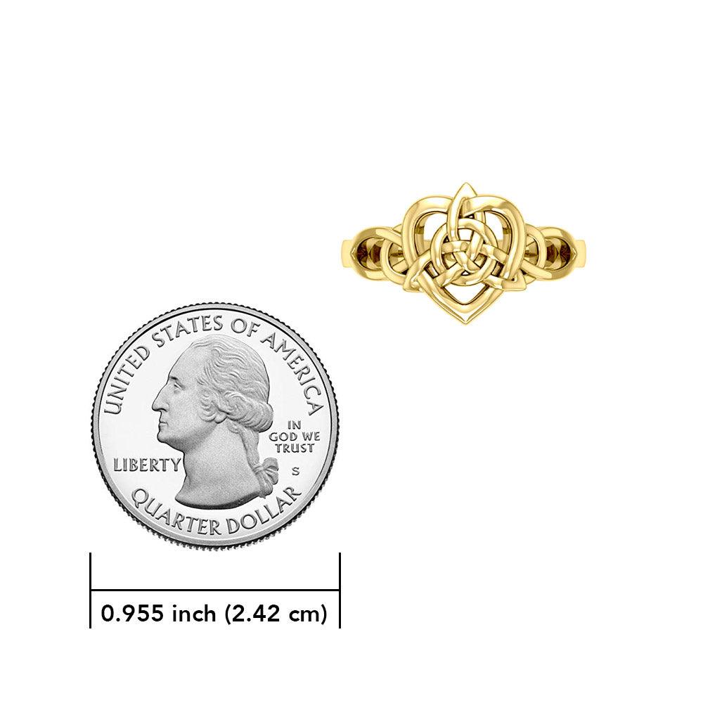 Triquetra in Heart Solid Gold Ring GRI2389 - Jewelry