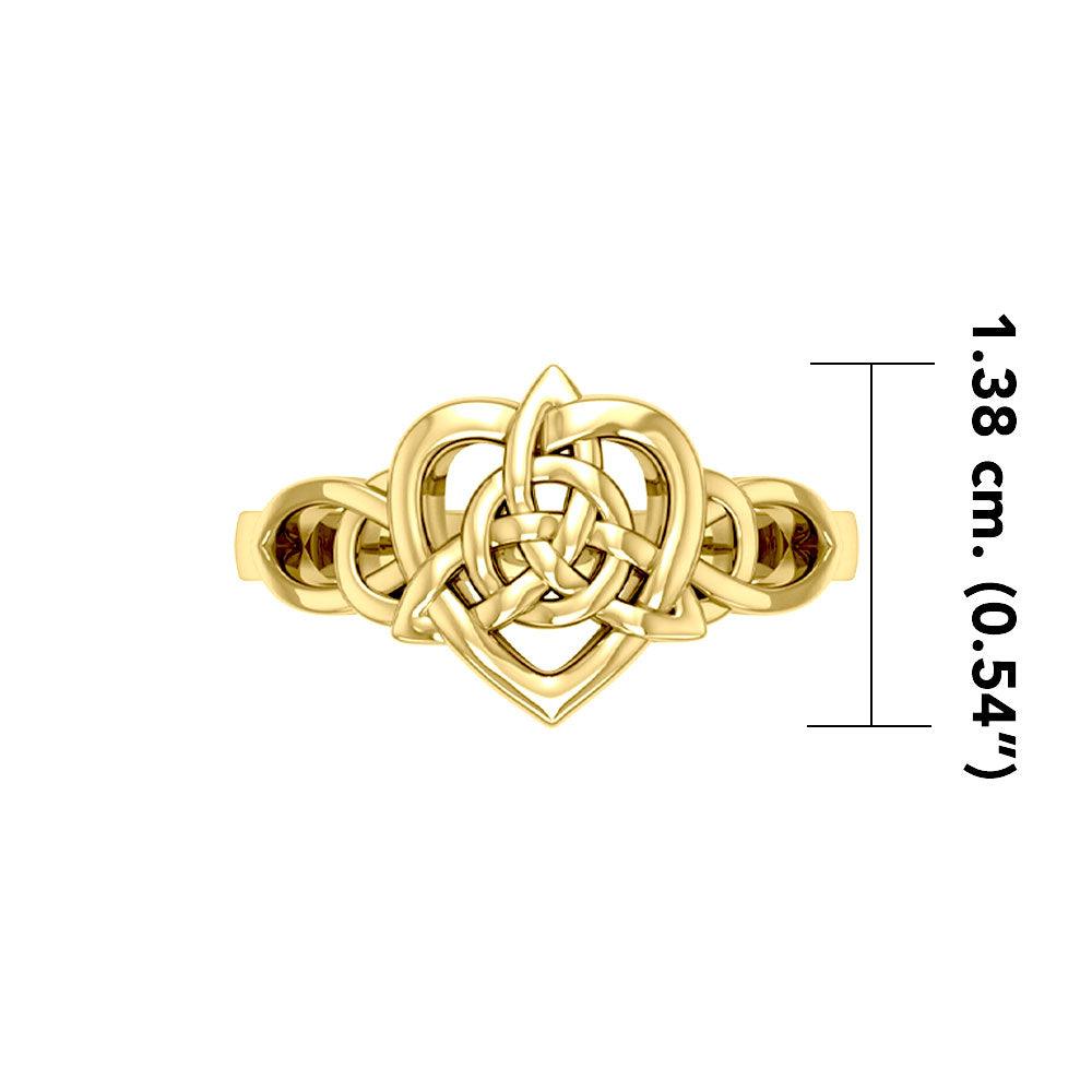 Triquetra in Heart Solid Gold Ring GRI2389 - Jewelry