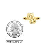 Double Celtic Heart Solid Gold Ring GRI2391 - Jewelry