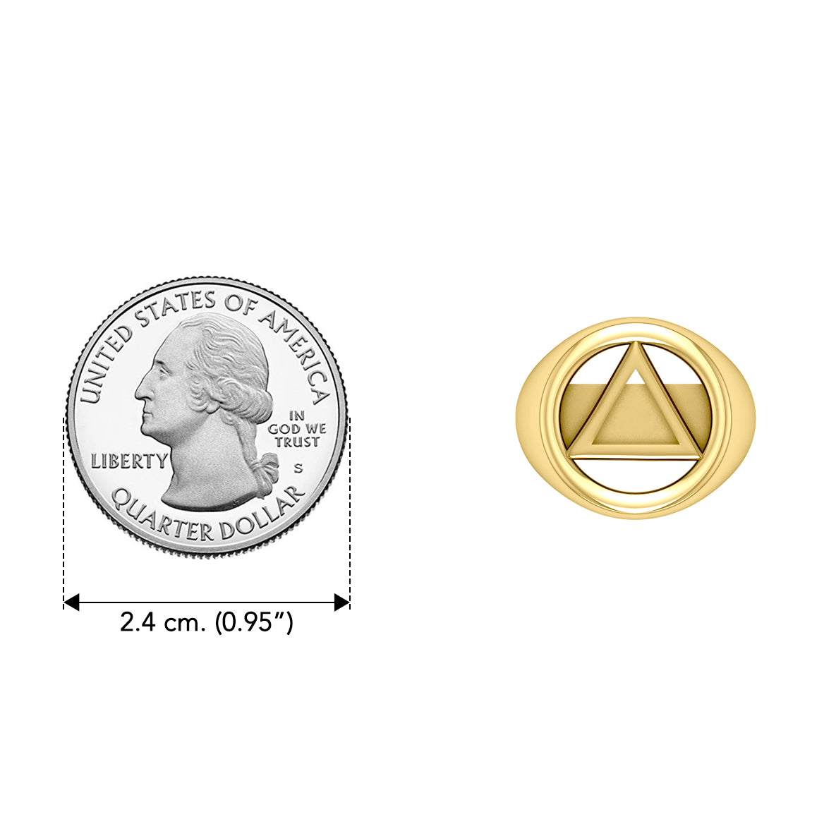 Recovery Solid Yellow Gold Ring GRI2395