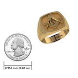 Masonic Solid Yellow Gold Men Ring GRI2411 - Jewelry