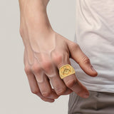 Masonic Solid Yellow Gold Men Ring GRI2411 - Jewelry