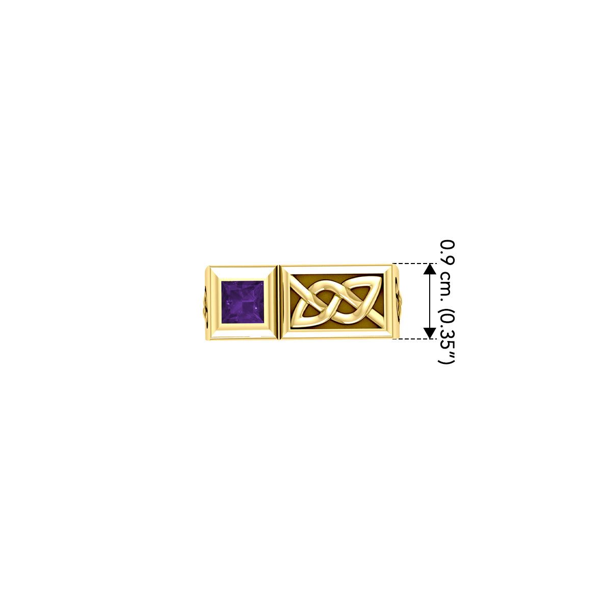 Rectangle Modern Solid Yellow Gold Men Ring With Square Gemstone GRI2414
