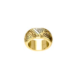 Peter Stone Puzzle Ring Theme Sigil of Archangels & Demons Solid Yellow Gold Ring GRI2444