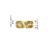 Peter Stone Puzzle Ring Theme Sigil of Archangels & Demons Solid Yellow Gold Ring GRI2444