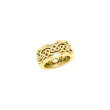 Celtic Heart Solid Yellow Gold Spinner Ring GRI2454