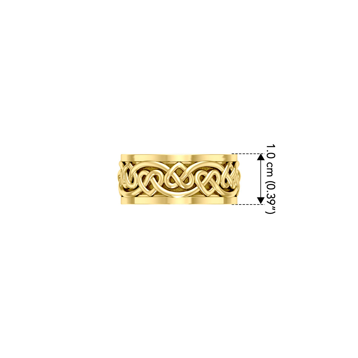 Celtic Heart Solid Yellow Gold Spinner Ring GRI2454