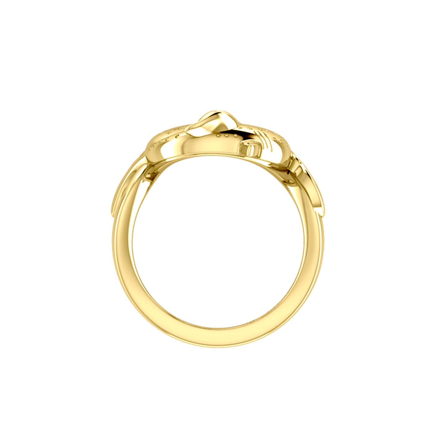 Marine Harmony Solid Yellow Gold Whale Sharks Puzzle Ring by Peter Stone GRI2471 - Jewelry